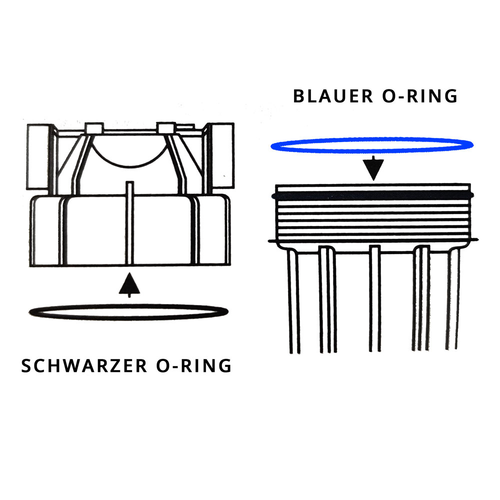 O-Ring Set, Gummi Dichtungsringe für Filtergehäuse